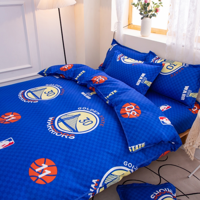 91家纺网 家纺一手货源 找家纺 乐居坊 2022新款芦荟棉四件套金州勇士-客