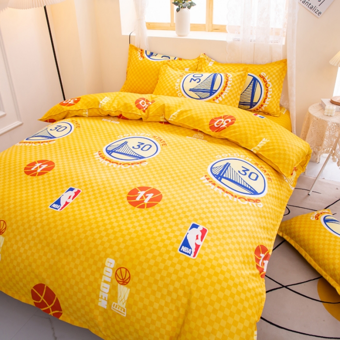 91家纺网 家纺一手货源 找家纺 乐居坊 2022新款芦荟棉四件套金州勇士-主