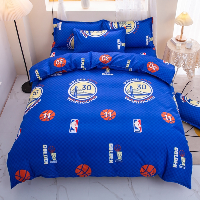 91家纺网 家纺一手货源 找家纺 乐居坊 2022新款芦荟棉四件套金州勇士-客