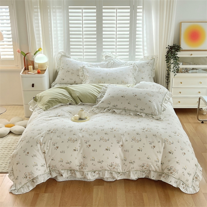 91家纺网 家纺一手货源 找家纺 宝齐莱家纺 2022新款韩版全棉13372印花单被套 依恋