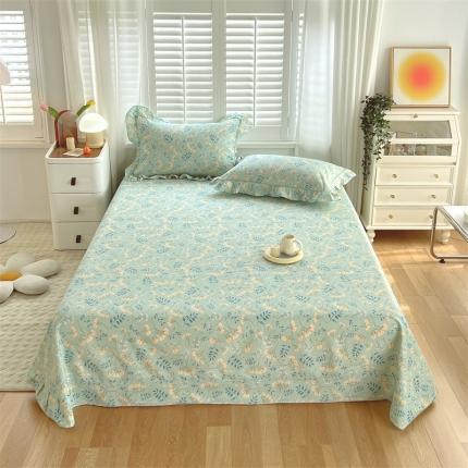 91家纺网 家纺一手货源 找家纺 （总）宝齐莱家纺 2022新款韩版全棉13372印花单床单