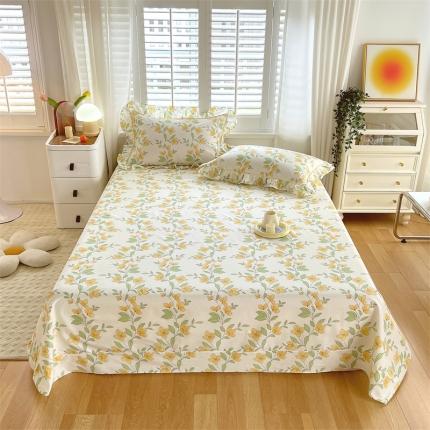 91家纺网 家纺一手货源 找家纺 （总）宝齐莱家纺 2022新款韩版全棉13372印花单床单