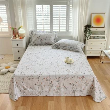 91家纺网 家纺一手货源 找家纺 （总）宝齐莱家纺 2022新款韩版全棉13372印花单床单