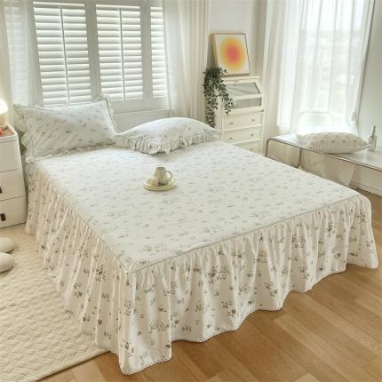 91家纺网 家纺一手货源 找家纺 宝齐莱家纺 2022新款韩版全棉13372印花单床裙 依恋