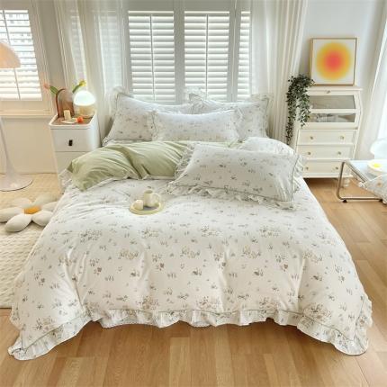 91家纺网 家纺一手货源 找家纺 宝齐莱家纺 2022新款韩版全棉13372印花四件套 依恋