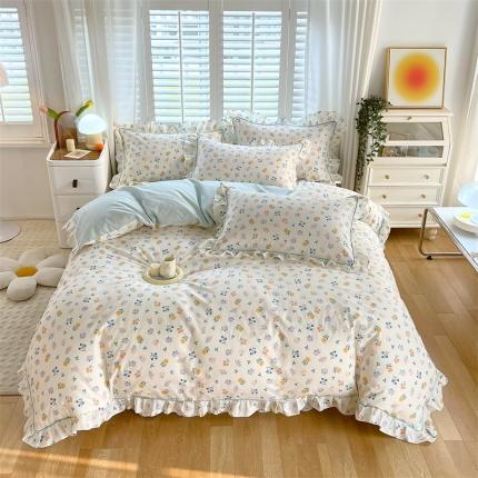 91家纺网 家纺一手货源 找家纺 宝齐莱家纺 2022新款韩版全棉13372印花四件套 初遇