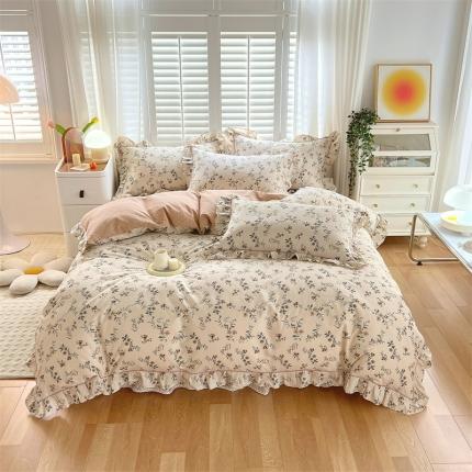 91家纺网 家纺一手货源 找家纺 宝齐莱家纺 2022新款韩版全棉13372印花四件套 玛奇朵