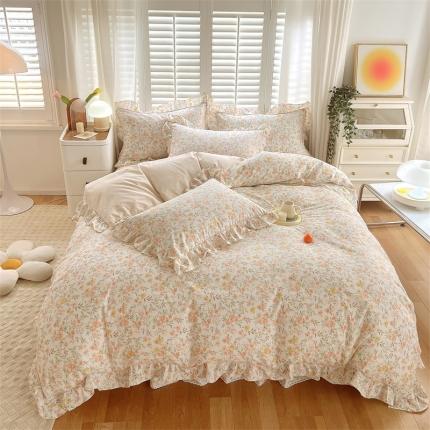 宝齐莱家纺 2022新款韩版全棉13372印花四件套 多姿多彩