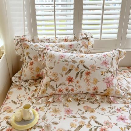 91家纺网 家纺一手货源 找家纺 宝齐莱家纺 2022新款韩版全棉13372印花枕套 凯莉