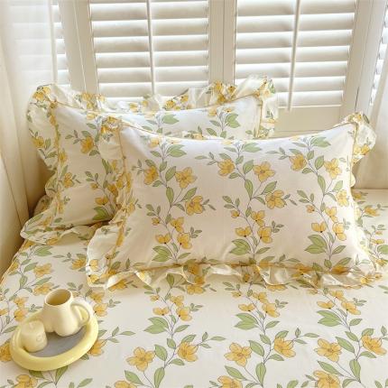 91家纺网 家纺一手货源 找家纺 宝齐莱家纺2022新款韩版全棉13372印花枕套 陌上花开