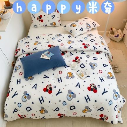 91家纺网 家纺一手货源 找家纺 星期八 2022新款迪士尼春秋被冬被 happy米奇