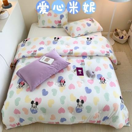 91家纺网 家纺一手货源 找家纺 星期八 2022新款迪士尼春秋被冬被 爱心米妮