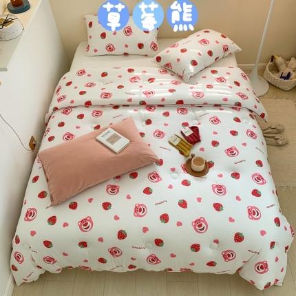 91家纺网 家纺一手货源 找家纺 星期八 2022新款迪士尼春秋被冬被 草莓熊