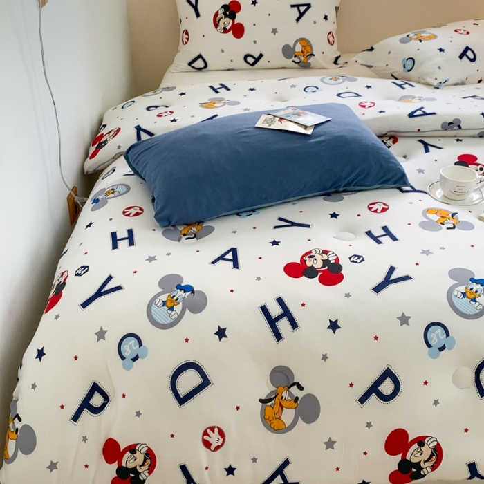 91家纺网 家纺一手货源 找家纺 星期八 2022新款迪士尼春秋被冬被 happy米奇