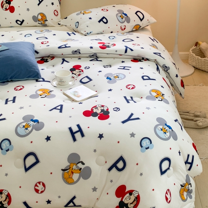 91家纺网 家纺一手货源 找家纺 星期八 2022新款迪士尼春秋被冬被 happy米奇