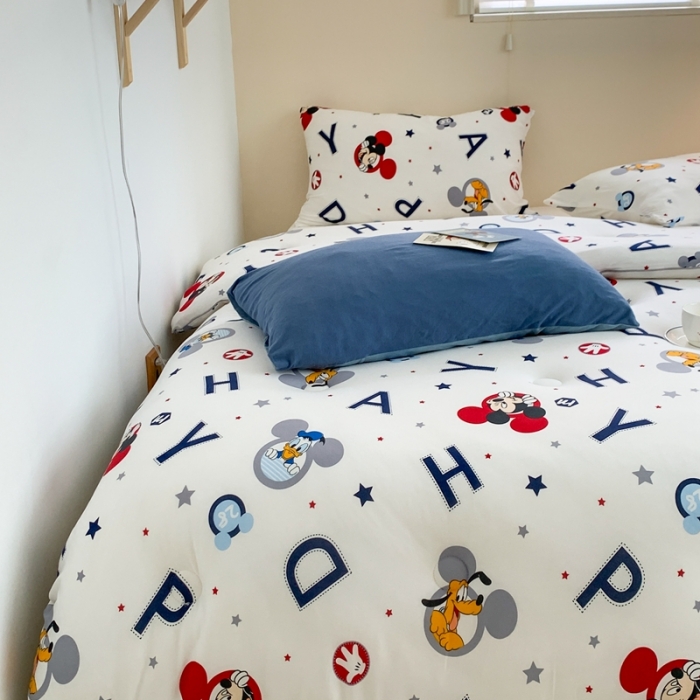 91家纺网 家纺一手货源 找家纺 星期八 2022新款迪士尼春秋被冬被 happy米奇