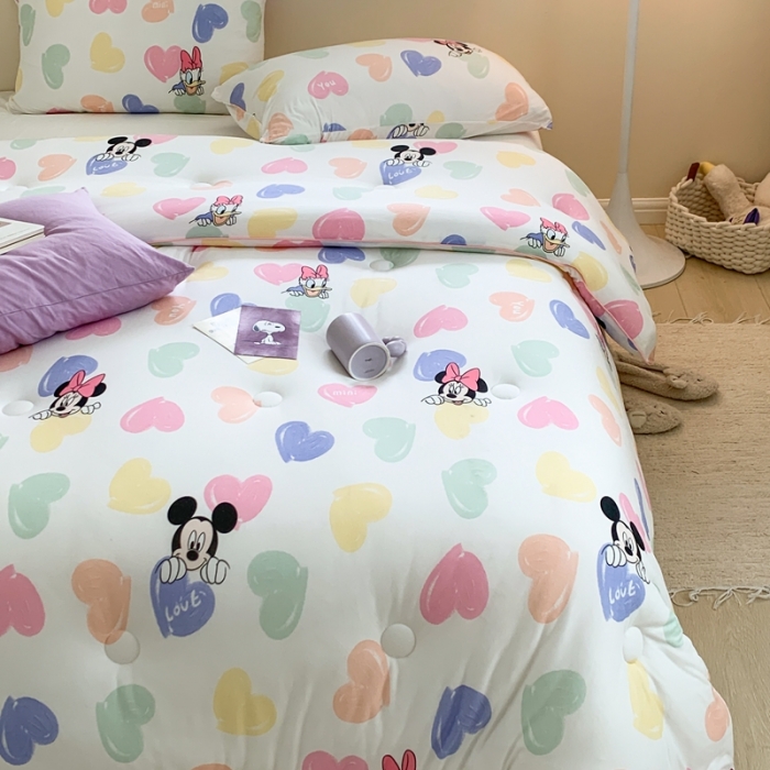 91家纺网 家纺一手货源 找家纺 星期八 2022新款迪士尼春秋被冬被 爱心米妮