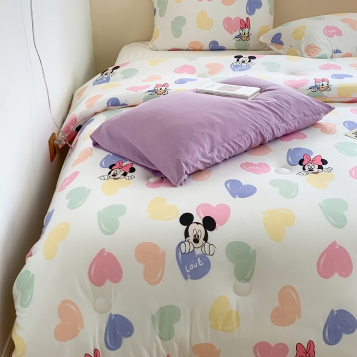 91家纺网 家纺一手货源 找家纺 星期八 2022新款迪士尼春秋被冬被 爱心米妮