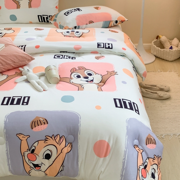 91家纺网 家纺一手货源 找家纺 星期八 2022新款迪士尼春秋被冬被 奇奇蒂蒂