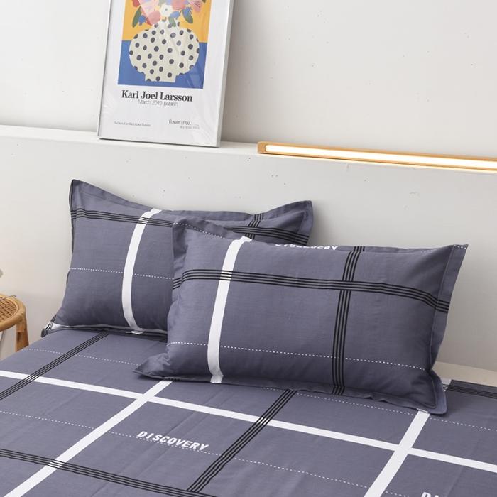 91家纺网 家纺一手货源 找家纺 启优2022新款128*68全棉印花斜纹单枕套一对装