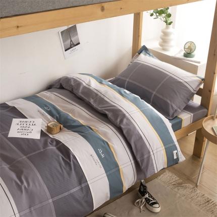 91家纺网 家纺一手货源 找家纺 （总）凌云 2025新款全棉学生宿舍三件套床单被套