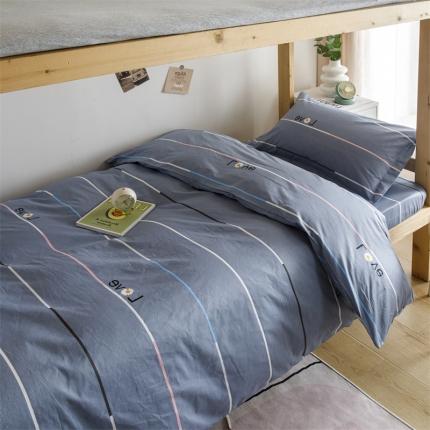 91家纺网 家纺一手货源 找家纺 （总）凌云 2025新款全棉学生宿舍三件套床单被套