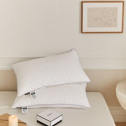 （总）伟邦枕芯 2023新款全棉格子绗缝枕