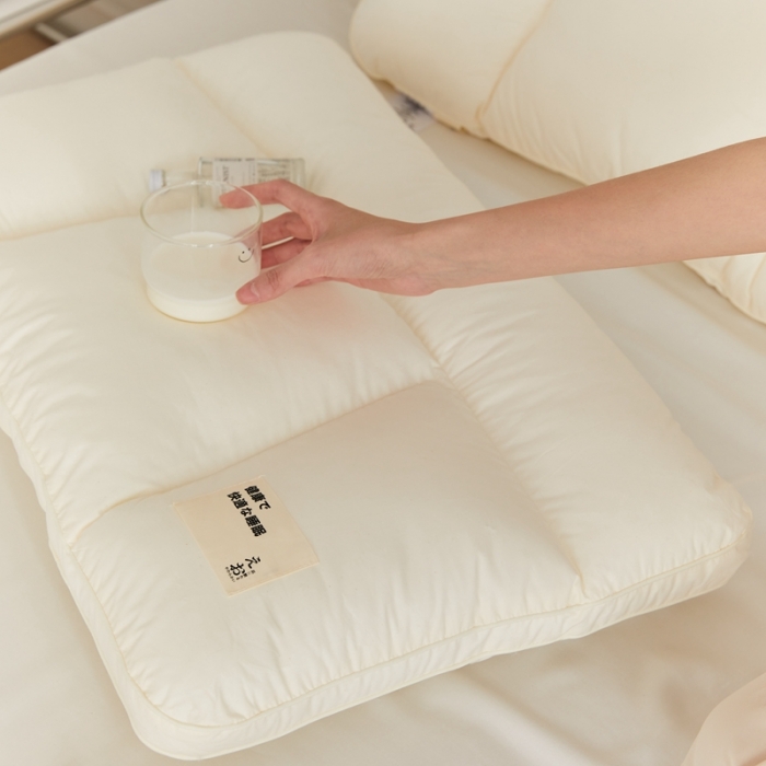 91家纺网 家纺一手货源 找家纺 （总）伟邦枕芯 2023新款40支全棉磨毛质原本色三分区枕