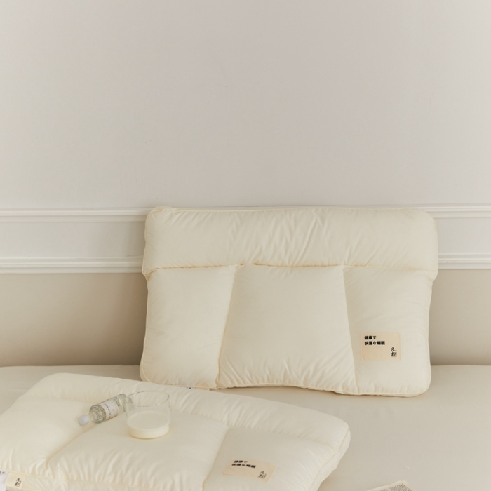 91家纺网 家纺一手货源 找家纺 （总）伟邦枕芯 2023新款40支全棉磨毛质原本色三分区枕