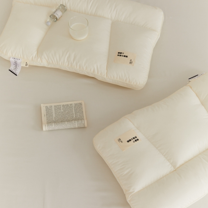 91家纺网 家纺一手货源 找家纺 （总）伟邦枕芯 2023新款40支全棉磨毛质原本色三分区枕