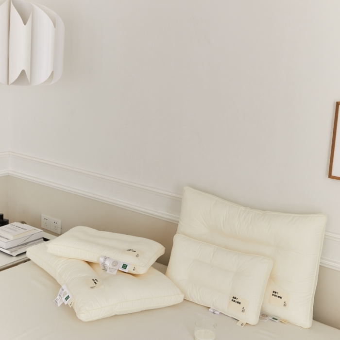 91家纺网 家纺一手货源 找家纺 （总）伟邦枕芯 2023新款质原本色护颈枕 （大小号款）