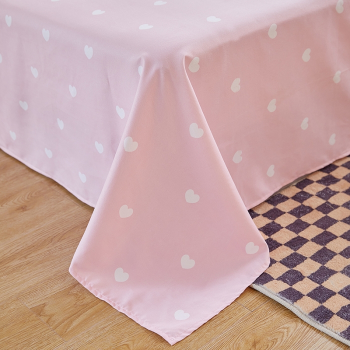 91家纺网 家纺一手货源 找家纺 世爵 2023新款加厚磨毛印花四件套 花香半语粉