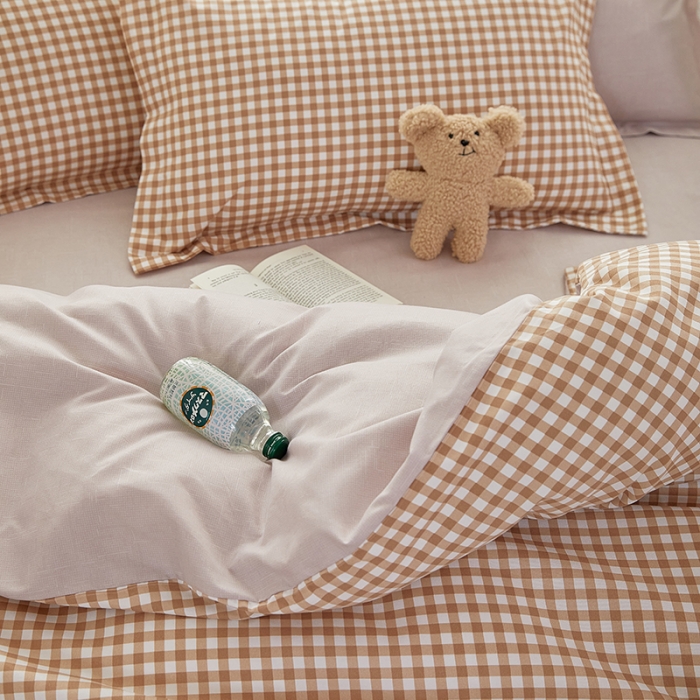 91家纺网 家纺一手货源 找家纺 世爵 2023新款加厚磨毛印花四件套 优格咖