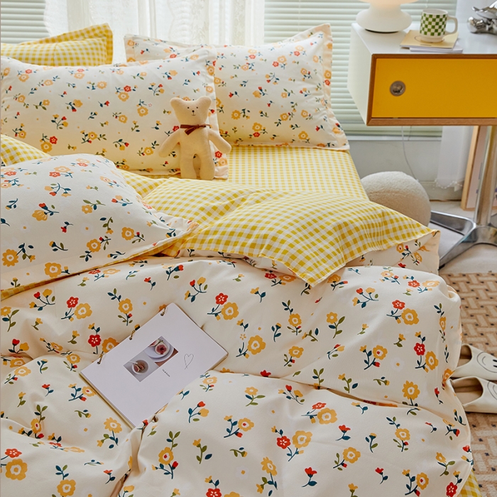 91家纺网 家纺一手货源 找家纺 世爵 2023新款加厚磨毛印花四件套 晨妆