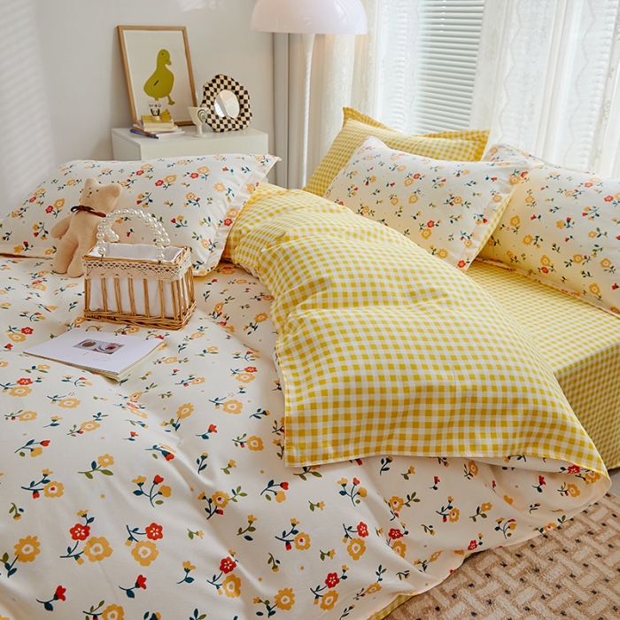 91家纺网 家纺一手货源 找家纺 世爵 2023新款加厚磨毛印花四件套 晨妆