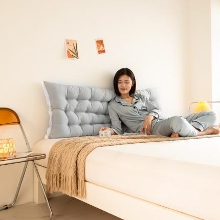 91家纺网 家纺一手货源 找家纺 碧尔家居 2025新款小清新系列靠垫靠背 银灰