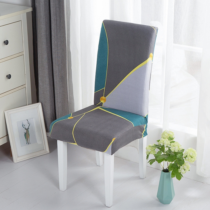 91家纺网 家纺一手货源 找家纺 飞翔家纺床上用品 2023新款四季弹力一体椅子套 几何印象