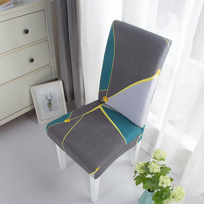 91家纺网 家纺一手货源 找家纺 飞翔家纺床上用品 2023新款四季弹力一体椅子套 几何印象