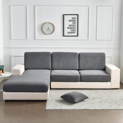 91家纺网 家纺一手货源 找家纺 飞翔家纺 2023新款提花组合沙发坐垫套 中灰色