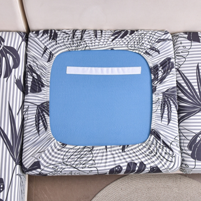 91家纺网 家纺一手货源 找家纺 飞翔家纺 2023新款印花组合沙发坐垫套 芭蕉叶