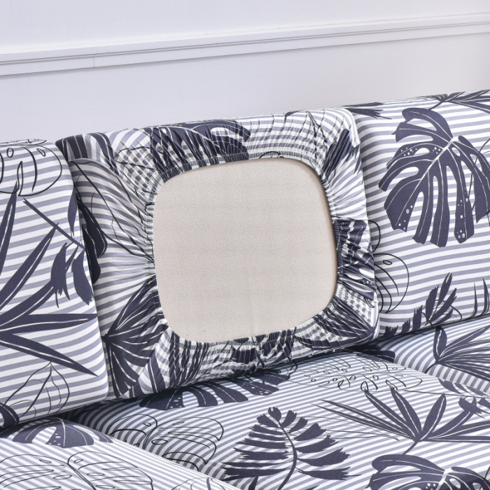 91家纺网 家纺一手货源 找家纺 飞翔家纺 2023新款印花组合沙发坐垫套 芭蕉叶