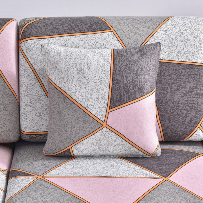 91家纺网 家纺一手货源 找家纺 飞翔家纺 2023新款印花组合沙发坐垫套 缤纷几何