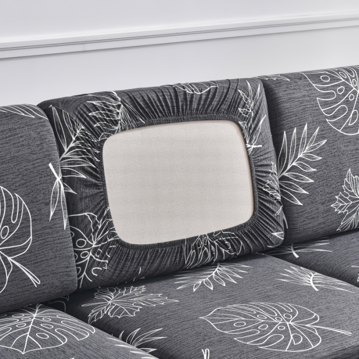 91家纺网 家纺一手货源 找家纺 飞翔家纺 2023新款印花组合沙发坐垫套 墨叶