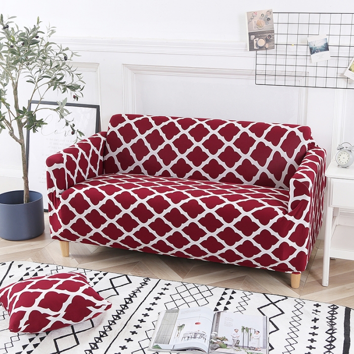 91家纺网 家纺一手货源 找家纺 飞翔 2023新款印花沙发套 格调红