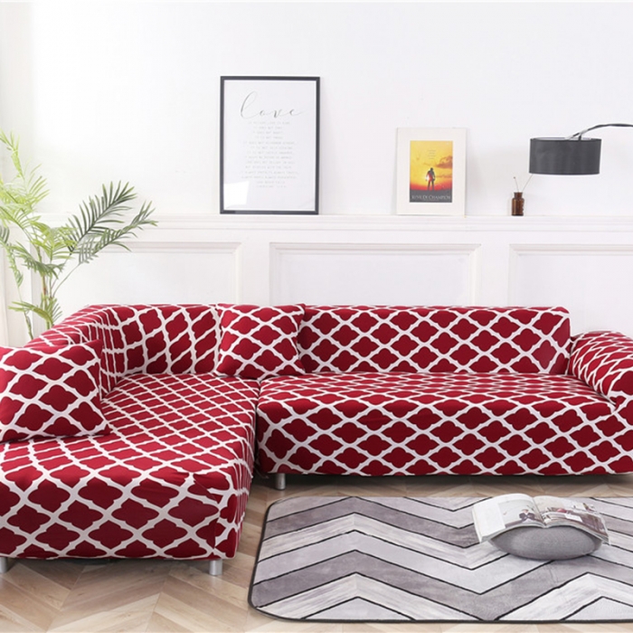 91家纺网 家纺一手货源 找家纺 飞翔 2023新款印花沙发套 格调红