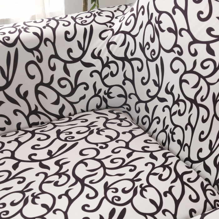 91家纺网 家纺一手货源 找家纺 飞翔 2023新款印花沙发套 黑白配