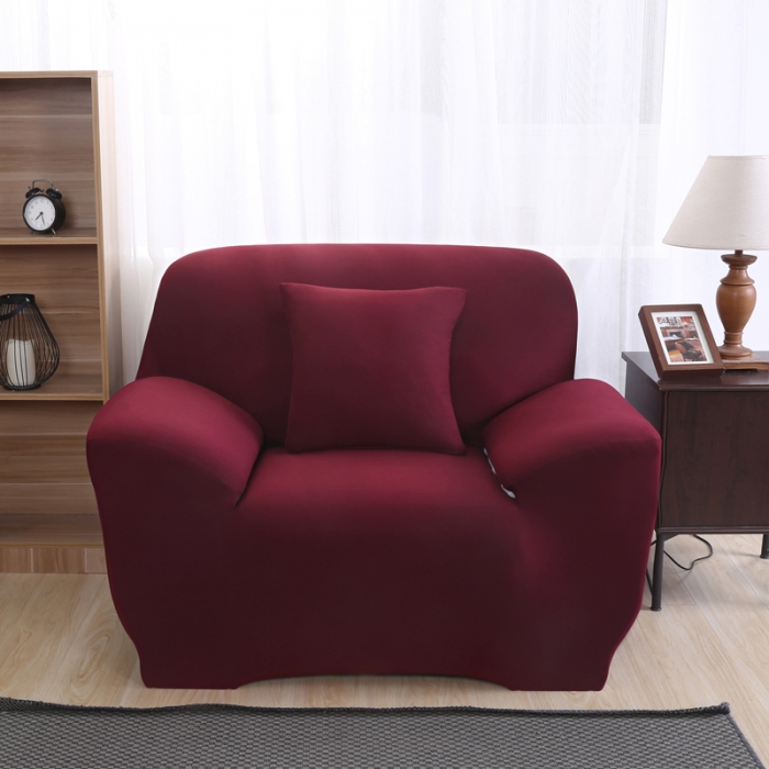 91家纺网 家纺一手货源 找家纺 飞翔 2023新款印花沙发套 酒红