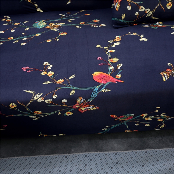 91家纺网 家纺一手货源 找家纺 飞翔 2023新款印花沙发套 鸟语花香