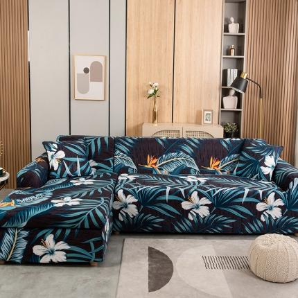 91家纺网 家纺一手货源 找家纺 飞翔 2023新款印花贵妃沙发套 丛林花语