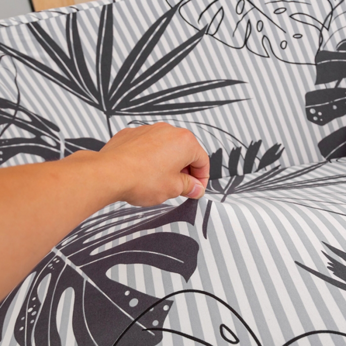 91家纺网 家纺一手货源 找家纺 飞翔 2023新款印花贵妃沙发套 芭蕉叶